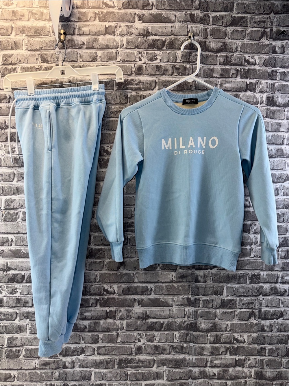 Milano Di Rouge Sky Blue Kids Pullover & Jogger Sweat Set